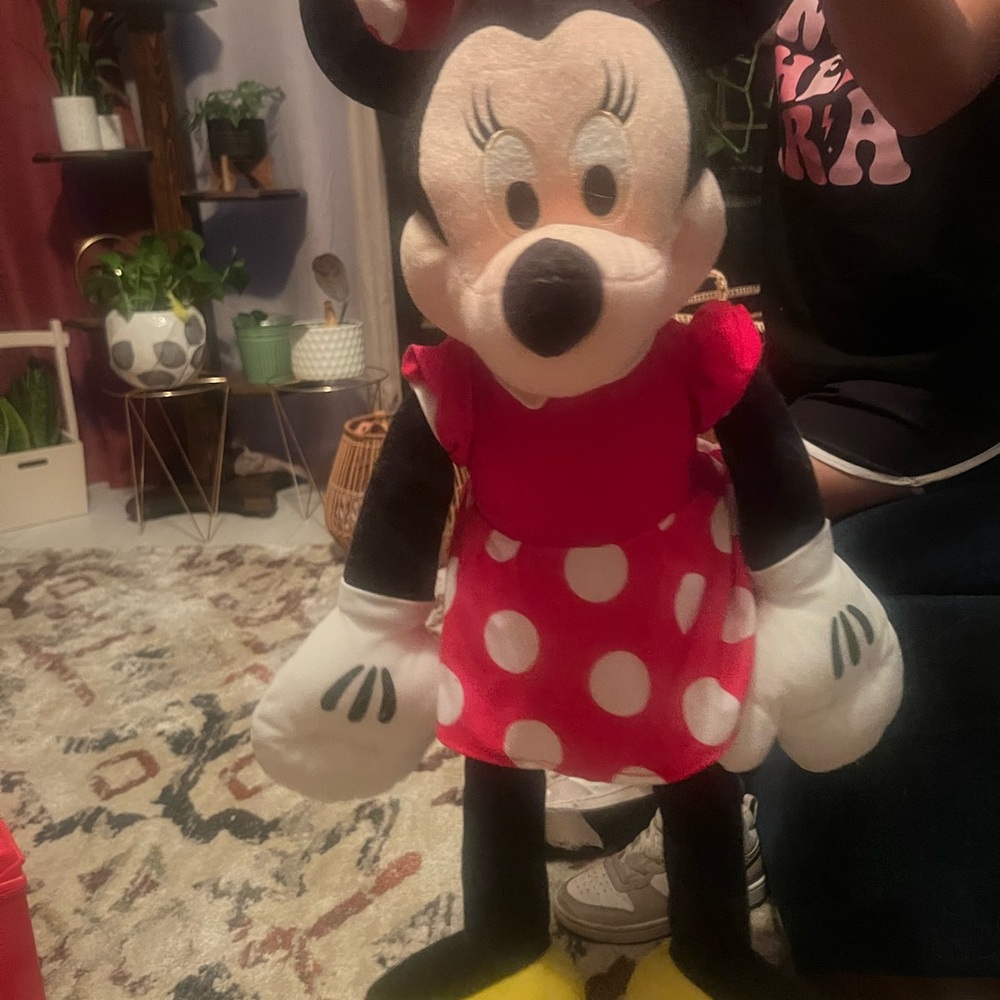 Disney Minnie Mouse Plush Toy - Red, Black, and White